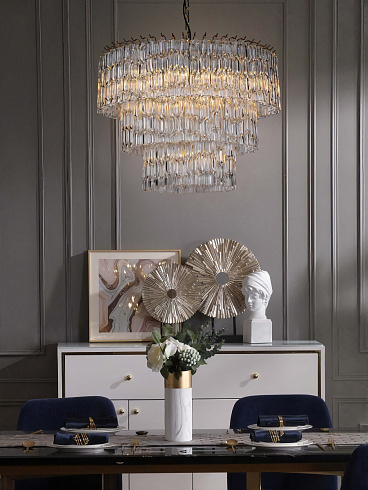 Люстра Delight Collection PL9203CF clear PL9203 PL9203CF clear, antique brass