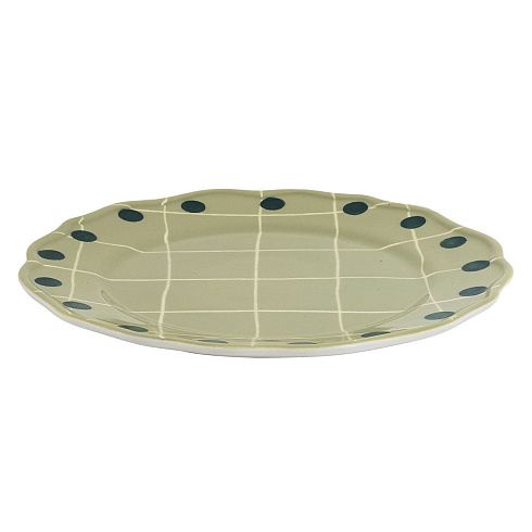 Тарелка Bitossi Home Green d27 cm Quadri QRI00201