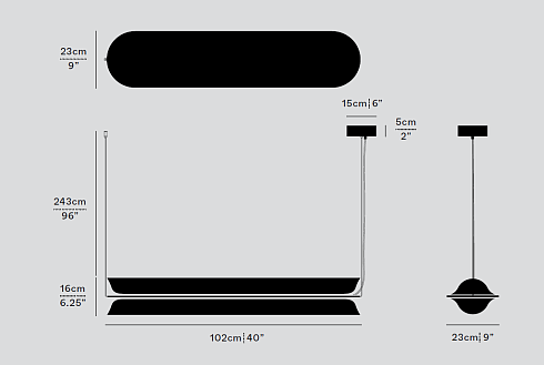 Подвесной светильник A-N-D Vale 1 Vertical Silica Vale VAL-1-P-SIL