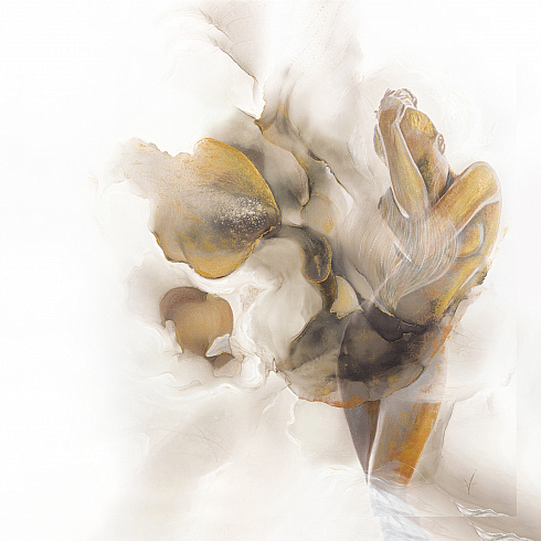 Холст "Песня поющего цветка"см,багет зол Garda Decor 89VOR-AQUARELLE6 