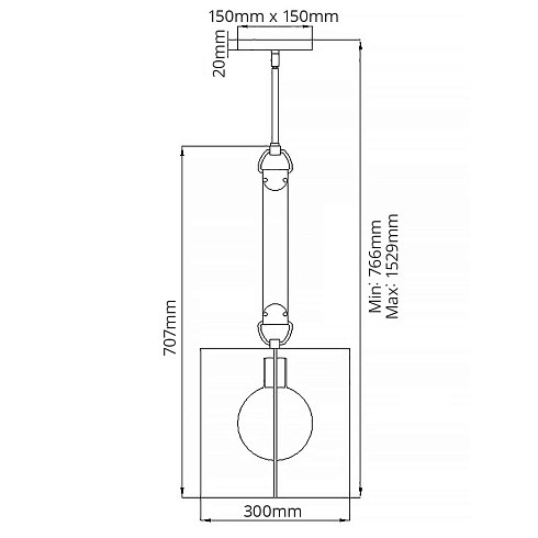 Подвесной светильник Hinkley QN-LUDLOW-1P-GR Ludlow