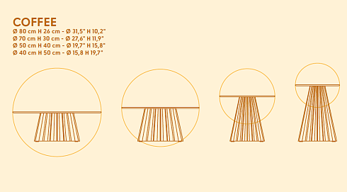 Журнальный столик Midj Plisse H40 D50 Bulgaro Red / veneered Stained Desert Plisse T2220CT40L+FP+I61