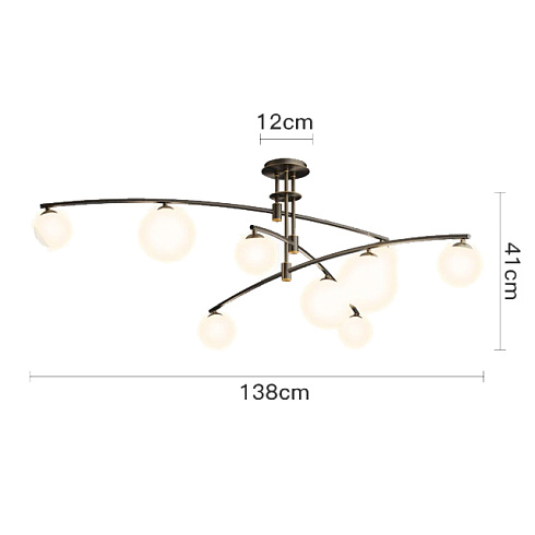 Потолочный светильник Delight Collection 8119P/9 black 8119P