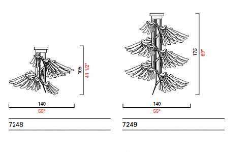 Подвесной светильник Barovier & Toso 7248 Angel 7248/CC/VM