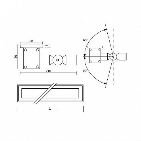 Встраиваемый светильник Side E8900/P/LBI Longlight