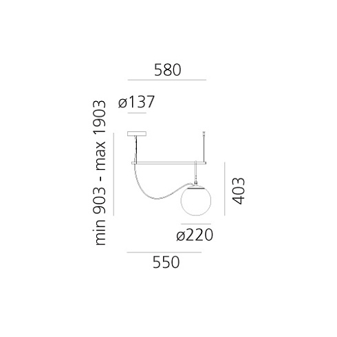 Подвесной светильник Artemide nh S1 22 nh 1273010A