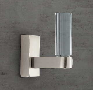 Lambeth Smooth Crystal Satin Nickel