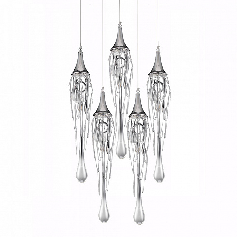 Подвесной светильник Delight Collection Goddess Tears 5R chrome Goddess Tears P68009L-5/R chrome