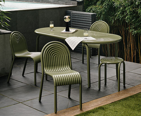 Стул Tom Dixon Groove Side Moss Groove GRSC01MO
