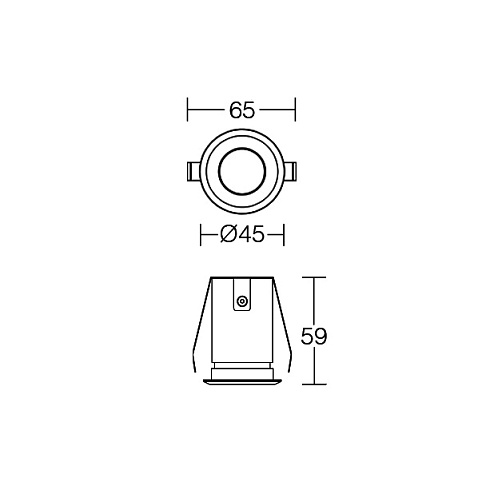 Встраиваемый светильник AUGENTI Rim 45 2W 3000K 15 on/off  Rim 3045C/WRCCNB