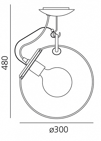 Потолочный светильник Artemide Miconos satin brass Miconos A022810