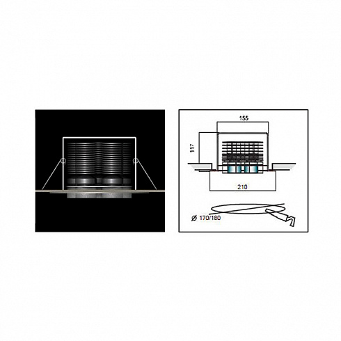 Встраиваемый светильник Lamp International F-118 bianco LED Concept