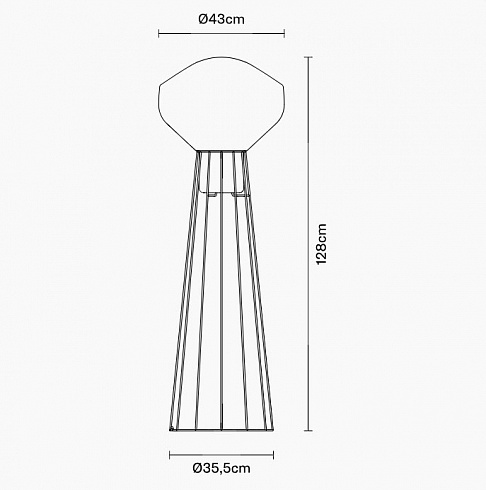 Напольный светильник Fabbian Aerostat black chrome Aerostat F27C0324