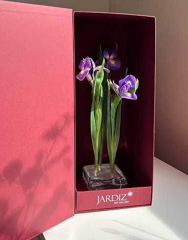 Цветы из холодного фарфора Jardiz Ирисы лиловые Iris Ирисы