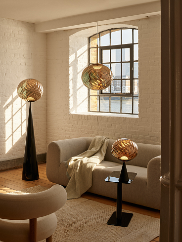 Настольная лампа Tom Dixon Whirl Cone Fat Silver/black LED Whirl WHS01CH-TUN01M2