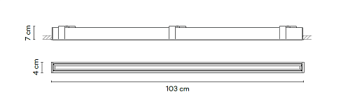 Встраиваемый светильник Vibia Line 3605 Black Tunable White+RGB Protopixel Line 360511/AY