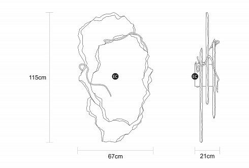 Настенный светильник Serip Origem Theia Medium FO/Beige Estremoz Origem AP1533+FO+Beige Estremoz