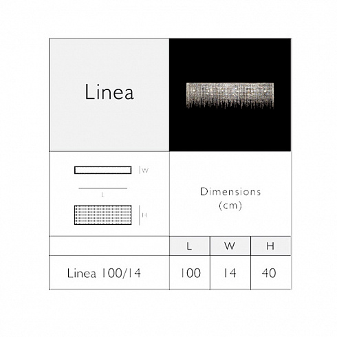 Люстра Manooi Linea 100/14 Crystalight