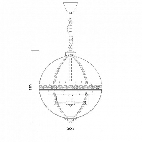 Люстра Delight Collection Residential 4L nickel Residential KM0115P-4L nickel