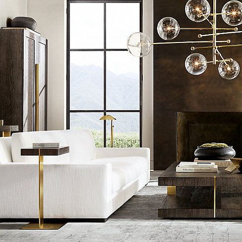 Люстра Restoration Hardware Glass Globe Mobile 79" Lacquered Burnished Brass Glass Globe 68090110 LBB