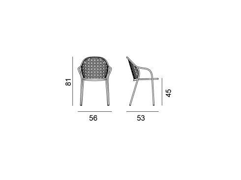 Уличный стул Gervasoni Brise 24 Pearl   Brise