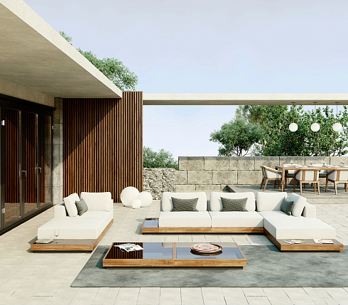 Журнальный стол Delight Collection Outdoor Sabbia Sabbia Sabbia Coffetable