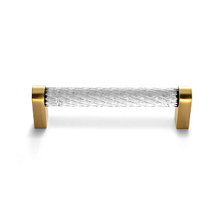 Lambeth Knurled Crystal L.10.2 Polished Brass