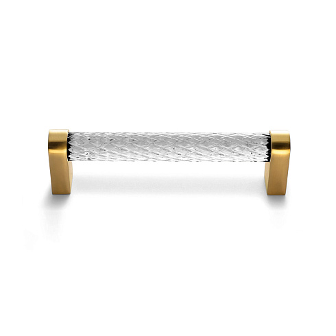 Ручка-скоба Restoration Hardware Lambeth Knurled Crystal L.10.2 Polished Brass Lambeth Knurled Crystal 10115520 PB