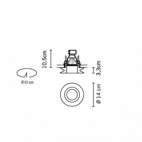 Встраиваемый светильник Fabbian D27F0201 Faretti