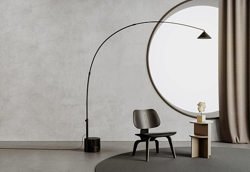 Торшер Aromas del Campo Hinoo Matt Black/White Hinoo P1266+Matt black/White marble/Matt black