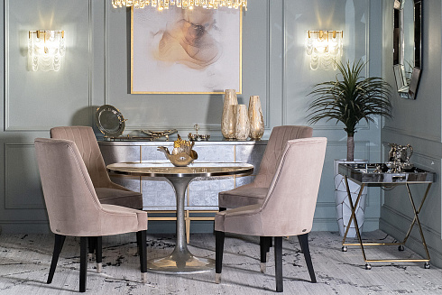 Стол сервировочный матовый, н/ж сталь золото см Garda Decor KFG134 