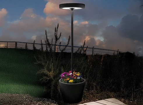 Уличный светильник Zafferano Poldina Reverso Solar L Wi-Fi Black  Poldina LD1430D3