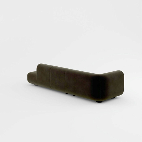 Диван Tom Dixon Plump Left Arm & Right Facing Chaise Longue Modular - Configuration 7 - Forest (Royal 162) Plump Plump-Sofa-Comb4-RLFR0162
