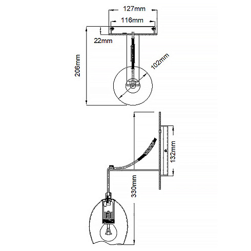 Настенный светильник Hinkley QN-NULA1 Nula