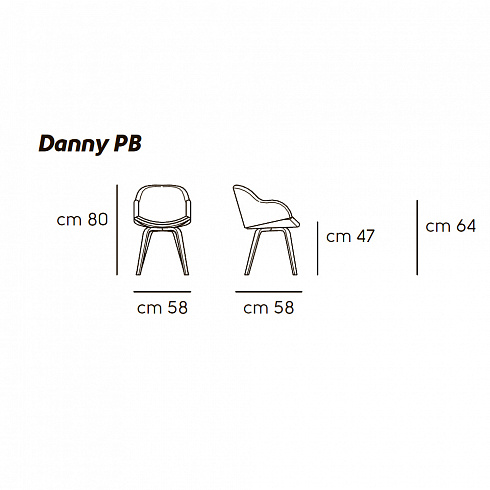 Стул Midj Danny PB L TS Danny S1080PN