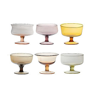 Diseguale Amber/Pink set of 6