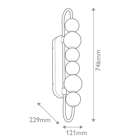 Настенные светильники Alora QN-MARNI-6WB-NBR 
