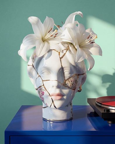 Ваза Seletti Kintsugi Head She Kintsugi 09946