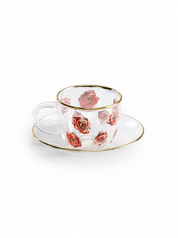 Кофейная пара Seletti Roses Toiletpaper Glass 15971