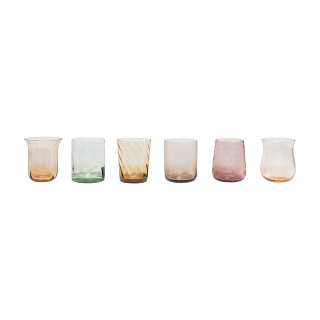 Texture Nuance Amber/Pink H.10.2 cm set of 6