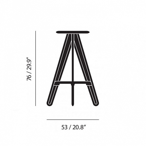 Барный стул Tom Dixon Slab Black Slab WOS01BL