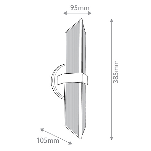 Настенные светильники Alora QN-CAIRO-2WB-VBS-CR 