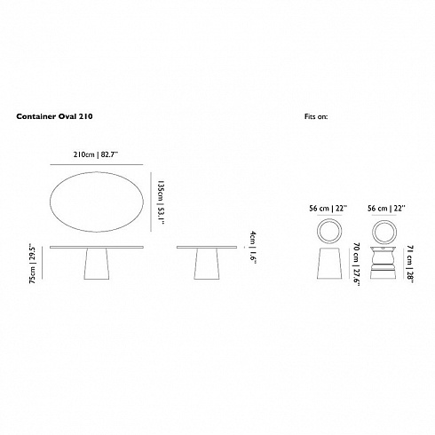 Стол Moooi Container Oval 210 CONTAINER