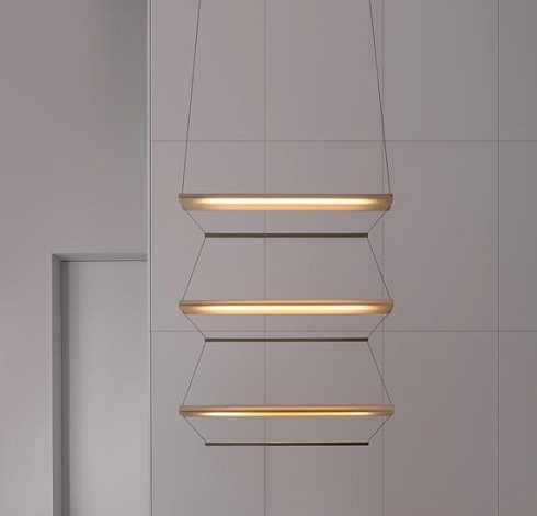 Подвесной светильник A-N-D Tier 100 3 Vertical Anodized Gold / Emerald  Tier TIE-100-3V-P-AG-EM