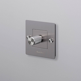 Dimmer 1G 250W LED Cross With B+P Logo Steel