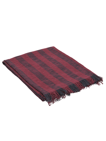 Плед Tom Dixon Band 160x200 cm, Burgundy&Black Linen Blend  Band BATH160BUR