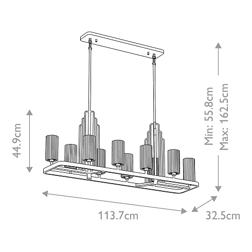 Люстры Kichler QN-KIMROSE10-PN 