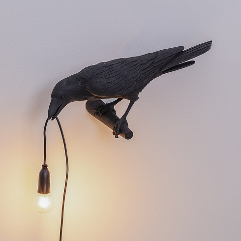 Настенный светильник Seletti Bird Looking Left Black Bird Lamp 14737