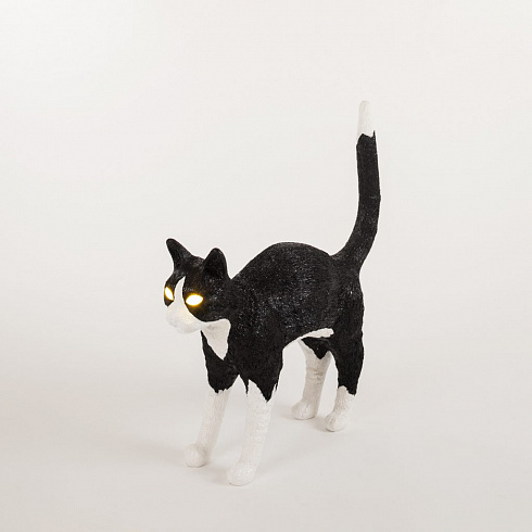 Настольная лампа Seletti Jobby The Cat Black and White Cat Lamp 15042
