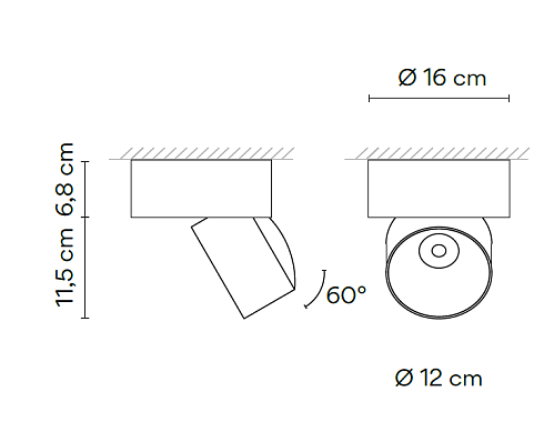 Спот Vibia Pro 7024 Black 3000K Surface On/off Pro 702411/20